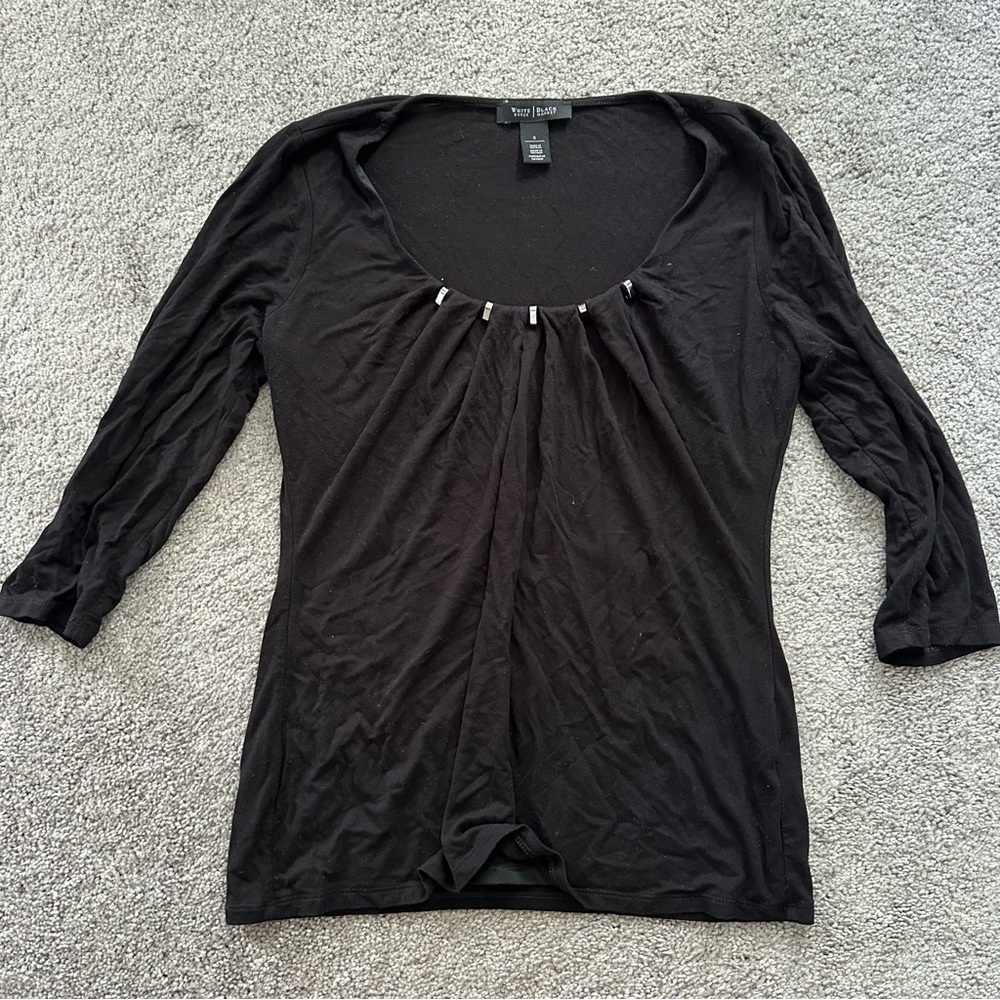 White House Black Market  3/4 Sleeve Top